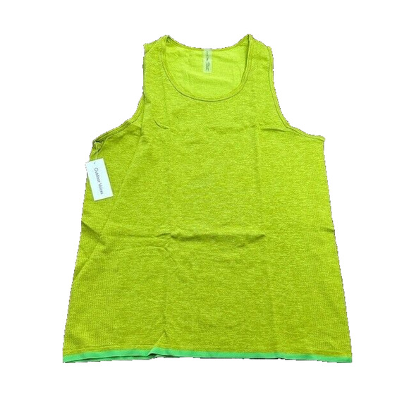 Outdoor Voices Pique Tank Top Seamless Sleeveless Lightweight Apple Green L NEW - Picture 1 of 9